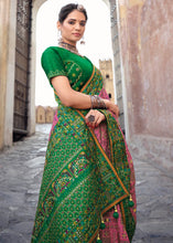 Load image into Gallery viewer, Kobi Pink Banarasi Silk Saree with Mirror, Diamond &amp; Kachhi work