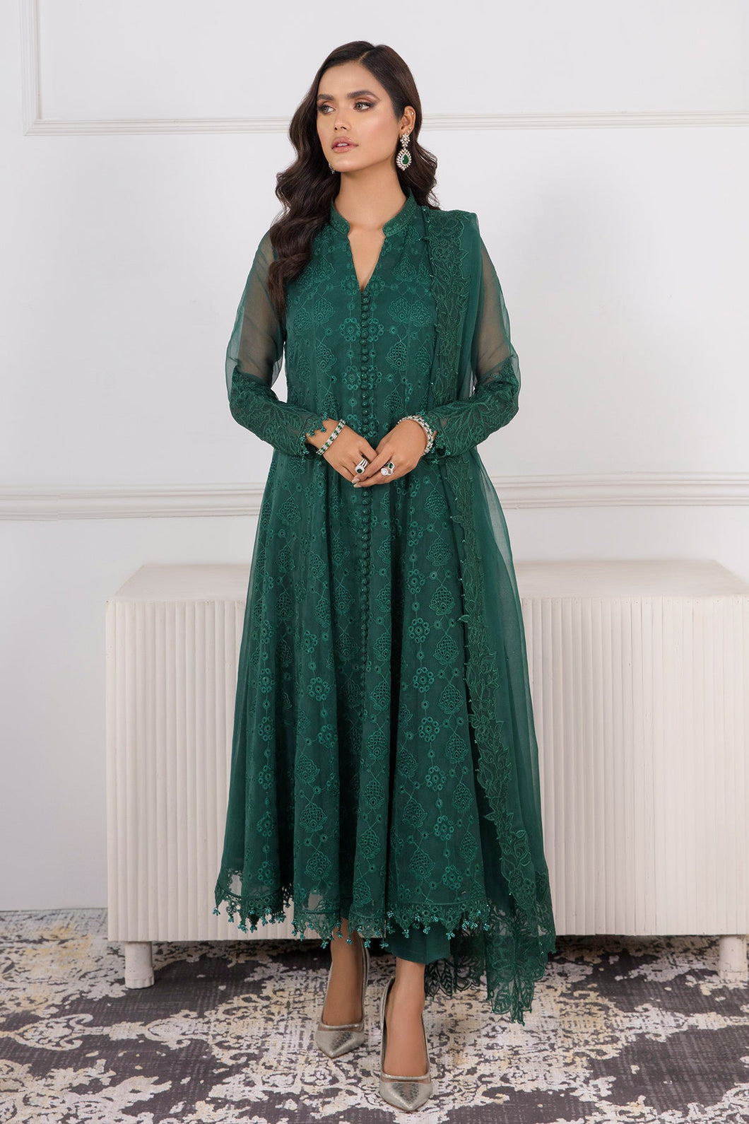 EMBROIDERED SCHIFFLI CHIFFON UF-339