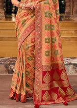 Load image into Gallery viewer, Beige Brown Woven Banarasi Silk Saree with Embroidered Blouse