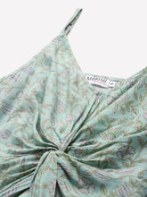 Load image into Gallery viewer, Front twist strap printed dress