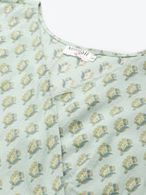 Load image into Gallery viewer, Midi Printed Dress with overlap neck and side tie
