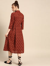 Load image into Gallery viewer, Center box Pleat midi Dress