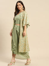 Load image into Gallery viewer, Shrug with crop top and skirt