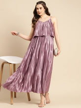 Load image into Gallery viewer, Pre pleated flare yoke maxi dress