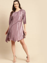 Load image into Gallery viewer, Flared asymmetric overlap dress