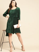 Load image into Gallery viewer, Flared asymmetric overlap dress