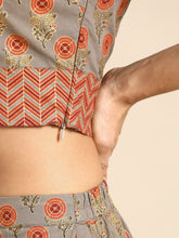 Load image into Gallery viewer, Cowl skirt with crop Top