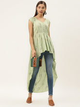 Load image into Gallery viewer, High low block printed top