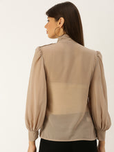 Load image into Gallery viewer, High Neck ruffle blouse