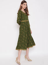 Load image into Gallery viewer, Deep back with front mock overlap Dress