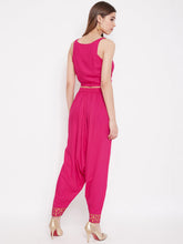 Load image into Gallery viewer, In cut crop top with low crotch dhoti