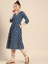 Load image into Gallery viewer, Front button down with pleats midi dress