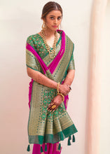 Load image into Gallery viewer, Magenta Pink Woven Banarasi Patola Silk Saree