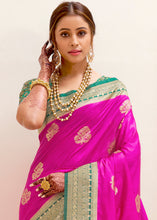Load image into Gallery viewer, Magenta Pink Woven Banarasi Patola Silk Saree