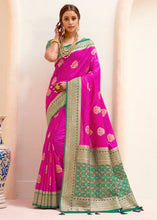 Load image into Gallery viewer, Magenta Pink Woven Banarasi Patola Silk Saree