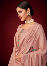 Load image into Gallery viewer, Amarnath Pink Georgette Salwar Suit with Floral Embroidery work