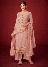 Load image into Gallery viewer, Amarnath Pink Georgette Salwar Suit with Floral Embroidery work