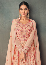 Load image into Gallery viewer, Light Salmon Orange Georgette Embroidered Lehenga Suit