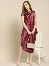 Load image into Gallery viewer, Asymmettric side cowl dress