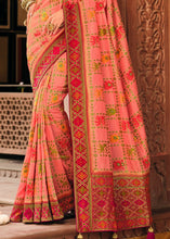 Load image into Gallery viewer, Light Rouge Pink Woven Banarasi Silk Saree with Embroidered Blouse