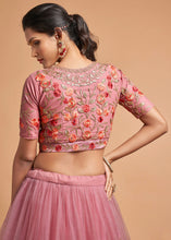 Load image into Gallery viewer, Dusty Pink Designer Soft Net Lehenga Choli with Zari, Dori &amp; Thread Embroidery work