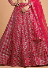 Load image into Gallery viewer, Hot Pink Designer Soft Net Lehenga Choli with Thread &amp; Multiple Sequins Embroidery work