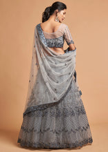 Load image into Gallery viewer, Light Grey Designer Soft Net Lehenga Choli with Zari, Dori &amp; Thread Embroidery work