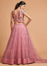 Load image into Gallery viewer, Flamingo Pink Designer Soft Net Lehenga Choli with Zari, Dori &amp; Thread Embroidery work