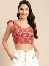 Load image into Gallery viewer, Back tie up Printed Crop Top