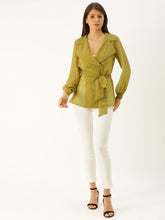 Load image into Gallery viewer, Notch big collar overlap top