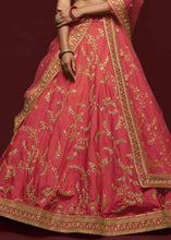 Load image into Gallery viewer, Gajri Pink Silk Lehenga Choli with Thread,Zari,Dori &amp; Sequins work