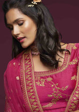 Load image into Gallery viewer, Cerise Pink Silk Lehenga Choli with Thread,Zari,Dori &amp; Sequins work