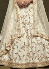 Load image into Gallery viewer, Pearl White Silk Lehenga Choli with Thread,Zari,Dori &amp; Sequins work