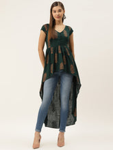 Load image into Gallery viewer, High low block printed top