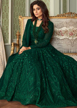 Load image into Gallery viewer, Kaitoke Green Georgette Embroidered Anarkali Suit