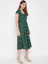 Load image into Gallery viewer, Midi Flare Dress with front loops