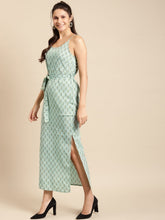 Load image into Gallery viewer, Speghetti Strap long maxi dress with waist tie