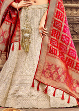 Load image into Gallery viewer, Light Brown Georgette Lehenga Choli Having Lucknowi work and Banarasi Dupatta