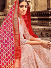 Load image into Gallery viewer, Lavender Pink Georgette Lehenga Choli Having Lucknowi work and Banarasi Dupatta