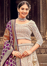 Load image into Gallery viewer, Shades Of Brown Georgette Lehenga Choli Having Lucknowi work and Banarasi Dupatta