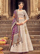 Load image into Gallery viewer, Shades Of Brown Georgette Lehenga Choli Having Lucknowi work and Banarasi Dupatta