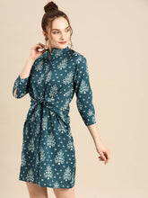Load image into Gallery viewer, Front tie up shirt dress