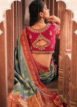 Load image into Gallery viewer, Shades Of Purple Woven Banarasi Silk Saree with Embroidered Blouse