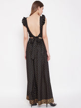 Load image into Gallery viewer, Crop top with back tie and palazzo pants