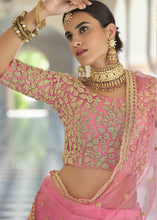 Load image into Gallery viewer, French Rose Pink Soft Net Lehenga Choli with Dori &amp; Sequins work