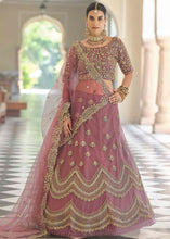 Load image into Gallery viewer, Plum Purple Soft Net Lehenga Choli with Dori &amp; Sequins work
