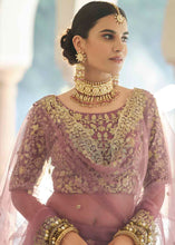 Load image into Gallery viewer, Plum Purple Soft Net Lehenga Choli with Dori &amp; Sequins work