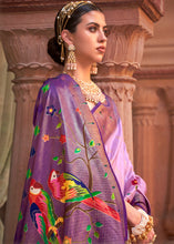 Load image into Gallery viewer, Shades Of Purple Paithani Silk Saree