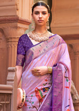 Load image into Gallery viewer, Shades Of Purple Paithani Silk Saree