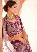 Load image into Gallery viewer, Rasin Purple Crepe Lehenga Choli with Thread, Zarkan &amp; Sequins work